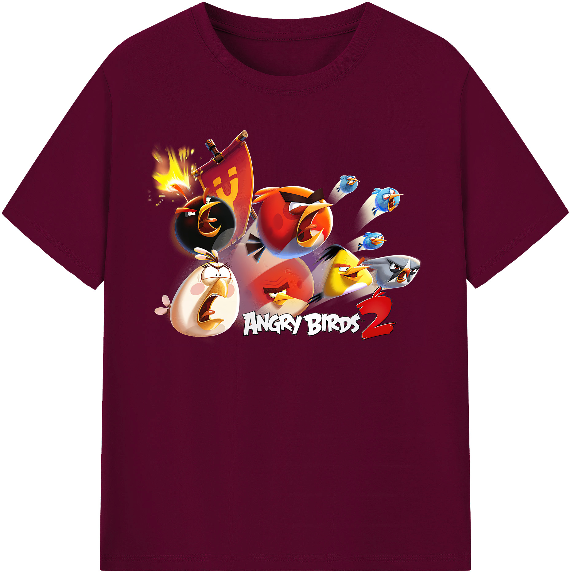 Angry Birds アングリーバード レディースカジュアルプリントTシャツ（綿100％）